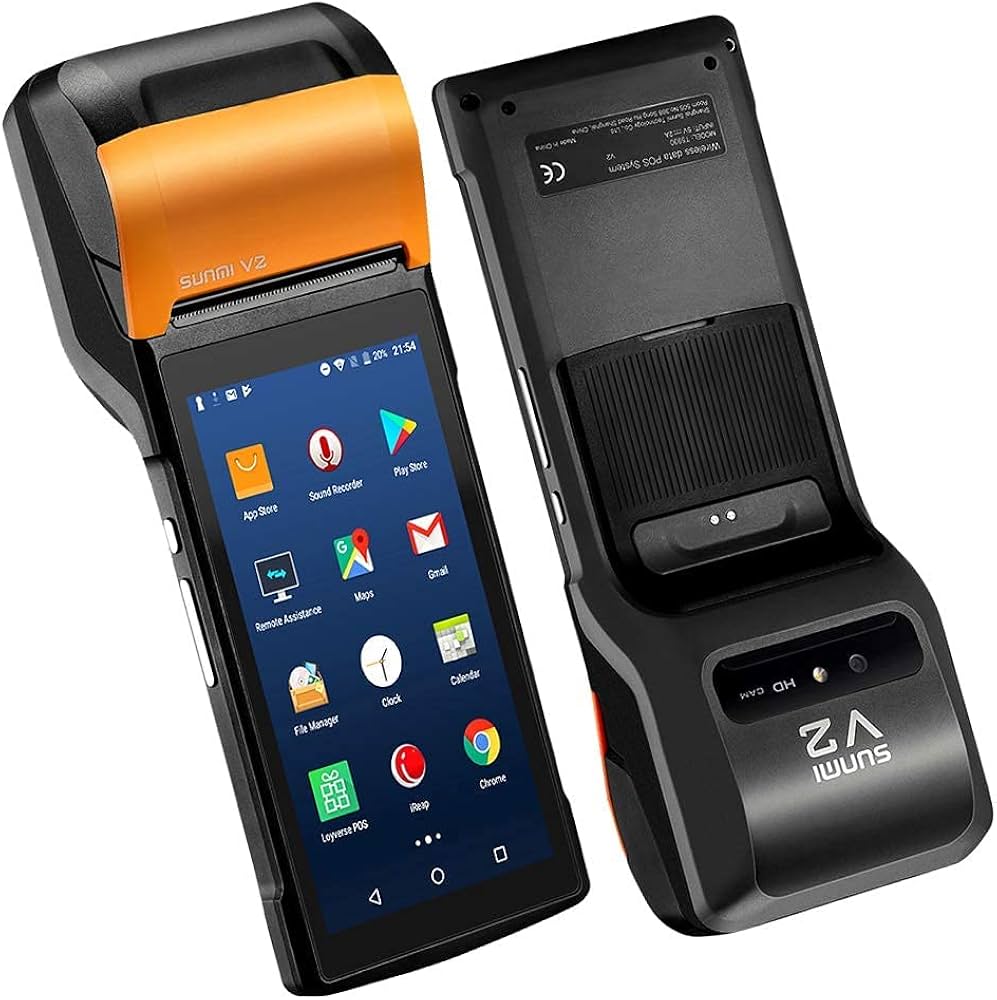 جهاز نقاط البيع SUNMI V2s – طابعة ملصقات مدمجة ودعم 4G