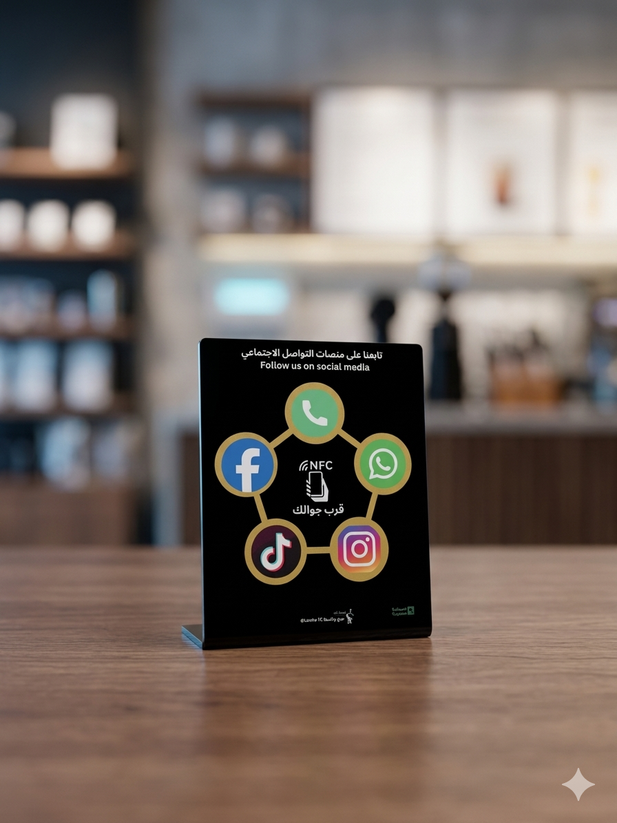 ستاند لينكتري Linktree من ENOX | NFC ستاند سوشل ميديا وجوجل مابس