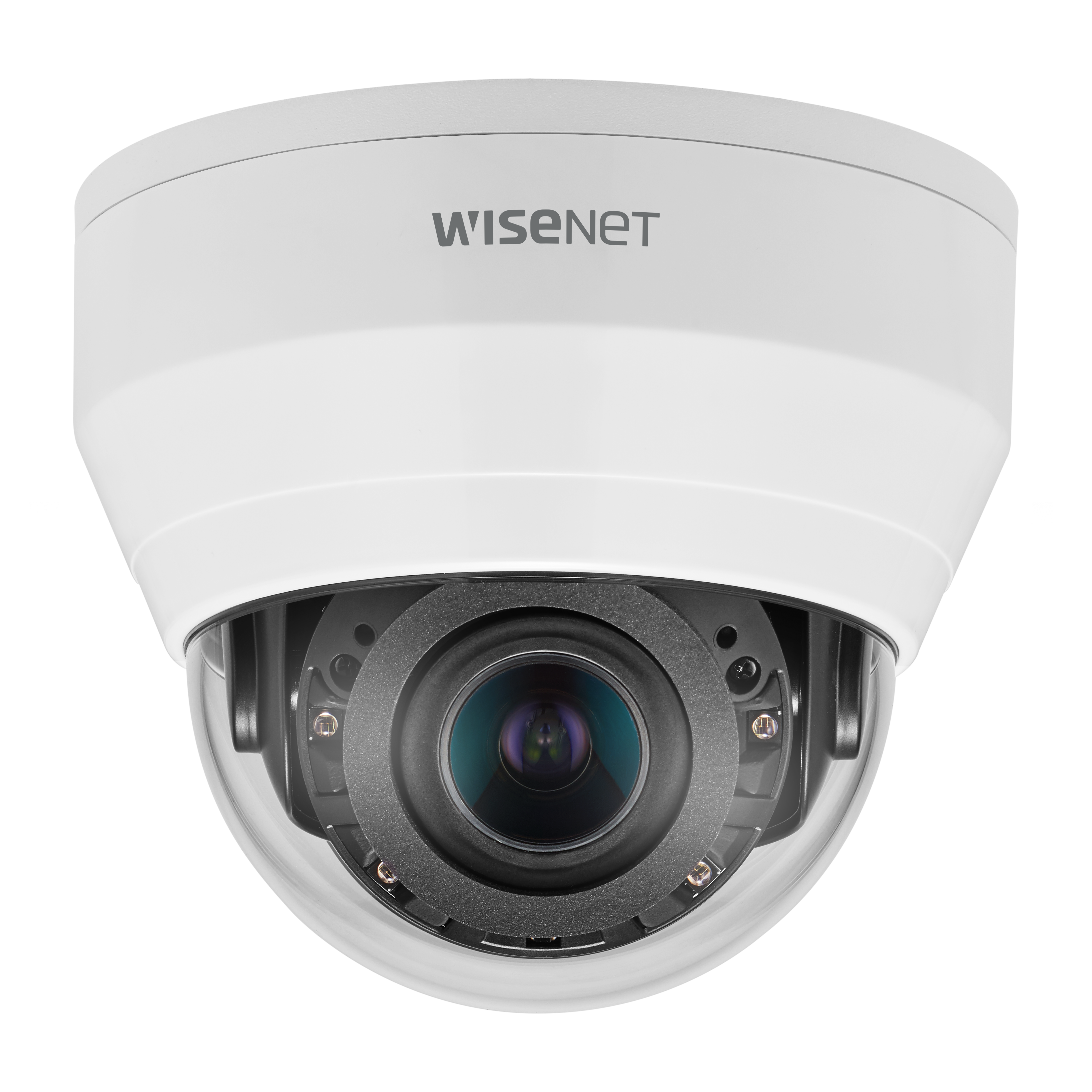 كاميرا مراقبة داخلية Wisenet Q - 5 ميجابكسل | رؤية ليلية 30 متر | عدسة متغيرة آلية (أبيض) 🌟