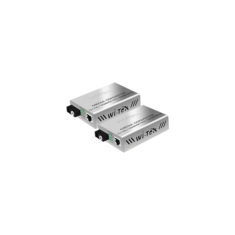 محول ألياف بصرية Wi-Tek WI-MC101G - سرعة 1000Mbps مدى 25 كم