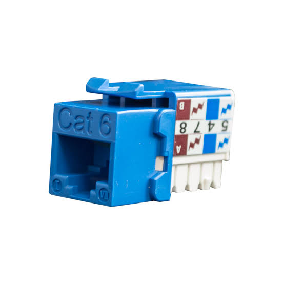 Opterna Cat6 UTP Keystone Jack Blue - SCSJAC6UTPBL