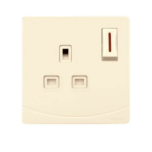 Sidra 13 Amp Bipolar Plug with Switch and Lamp Single 7X7