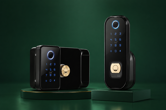 ENOX R1 | Smart Door Lock | Fingerprint + 5 Methods | Tuya | Black