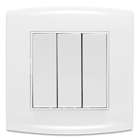 10 Amp Triple Directional Switch 7×7 Wide Button