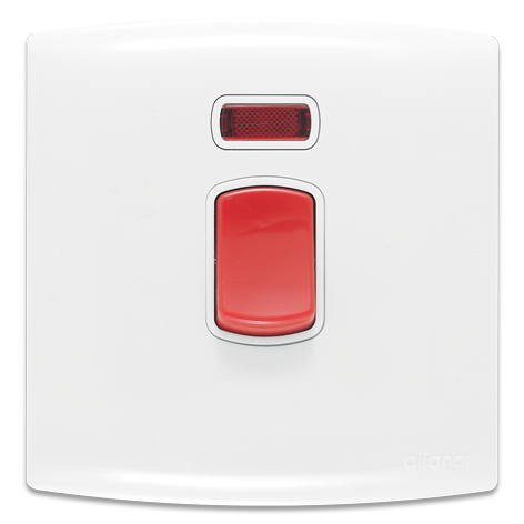45 Amp Single Double Pole Switch with Indicator Light 7×7