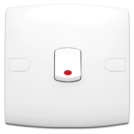 20 Amp Double Pole Switch Single with Light and Grounding Terminal 7x7