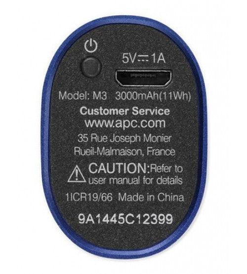 APC Mobile Power Pack, 3000mAh Li-ion cylinder, Blue ( EMEA/CIS/MEA)