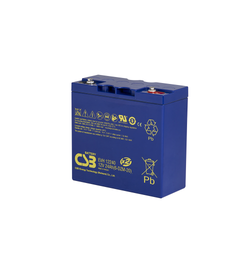 بطارية CSB EVH12240، 12 فولت، 24 أمبير ساعة