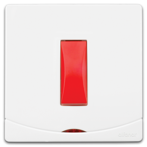 Sidra 45 Amp Bipolar Air Conditioner Switch with Lamp 7X7