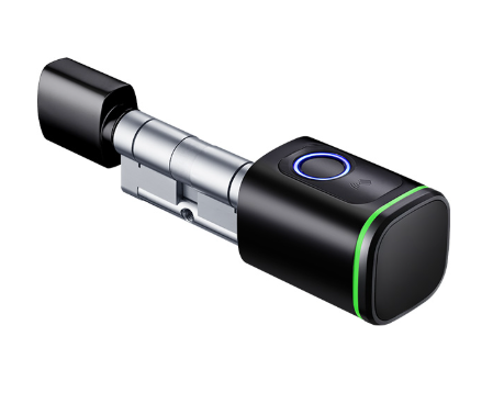 ENOX R3F | Smart Cylinder Door Lock | Fingerprint + App | Black / Silver