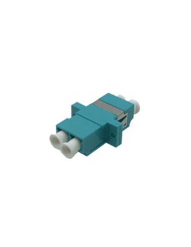 Opterna MM OM3 Duplex LC adaptor - Aqua Flanged - ADLCLCPCDAQ
