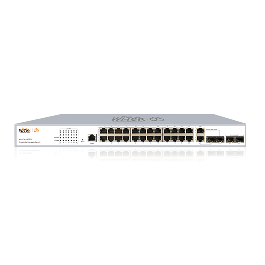 سويتش مُدار سحابياً Wi-Tek WI-CMS328GF - 24 منفذ جيجابت + 4 SFP مع مدى 250 متر