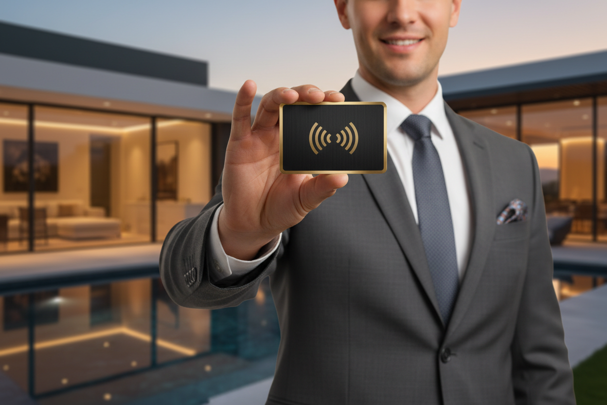 بطاقة NFC للعقارات والوسطاء في السعودية SafeBox