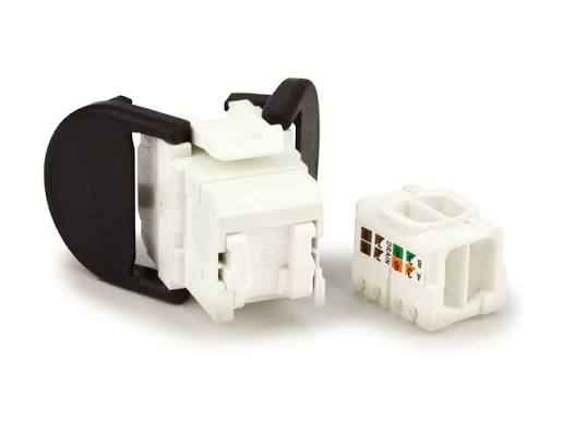 VOLOCK6UHV] CORNING XF500006424] Everon™ Copper Datacom V250 Unshielded VOLOCK6UHV, V250U Jack, 0 RJ45 Vol, Cat6, BP480, White