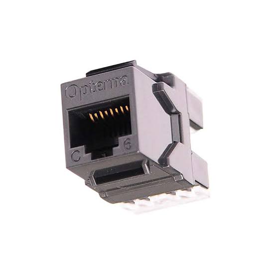 Opterna Cat6 UTP Keystone Jack Black - SCSJAC6UTPBK
