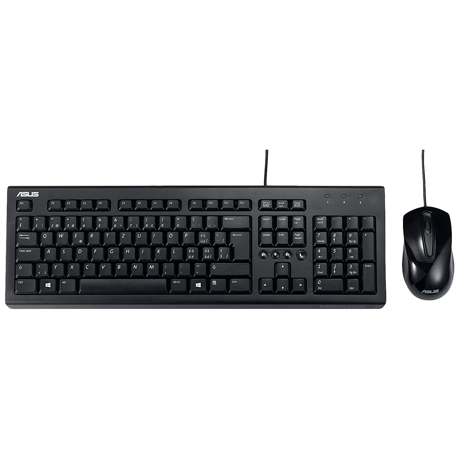 ASUS U2000 KEYBOARD+MOUSE Wired Black